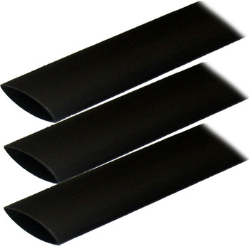 Ancor Adhesive Lined Heat Shrink Tubing (ALT) - 1" x 12" - 3-Pack - Black  [307124]