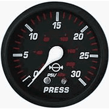 Faria Professional Red 2" Water Pressure Gauge Kit [14612]