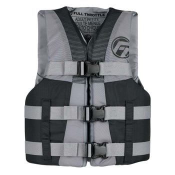 Full Throttle Teen Nylon Life Jacket - Grey\/Black [112200-701-010-22]