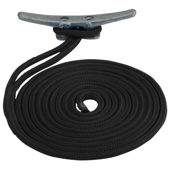 Sea-Dog Double Braided Nylon Dock Line - 5\/8" x 20 - Black [302116020BK-1]