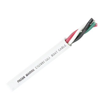 Pacer Round 4 Conductor Cable - 250 - 16\/4 AWG - Black, Green, Red  White [WR16\/4-250]