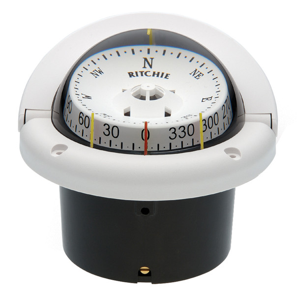 Ritchie HF-743W Helmsman Compass - Flush Mount - White  [HF-743W]