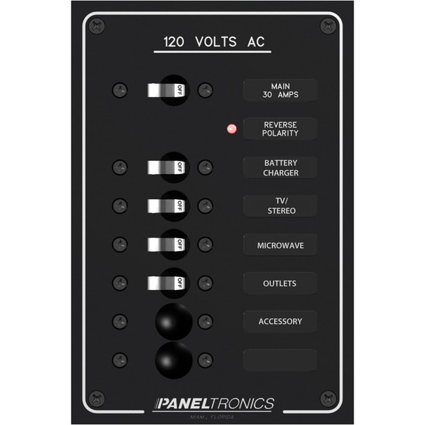 Paneltronics Standard AC 6 Position Breaker Panel & Main  [9982305B]