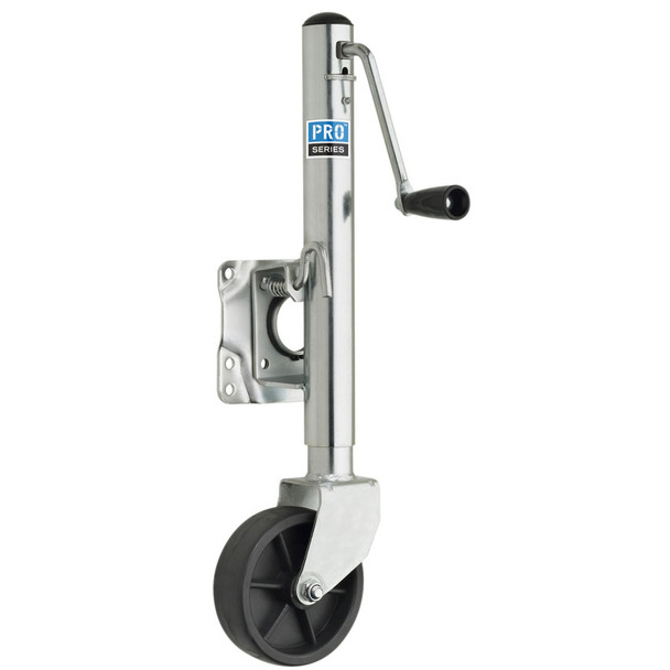 Pro Series 1000 lbs. Zinc Plated Swivel Jack w\/6" Poly Wheel  [EJ10000101]