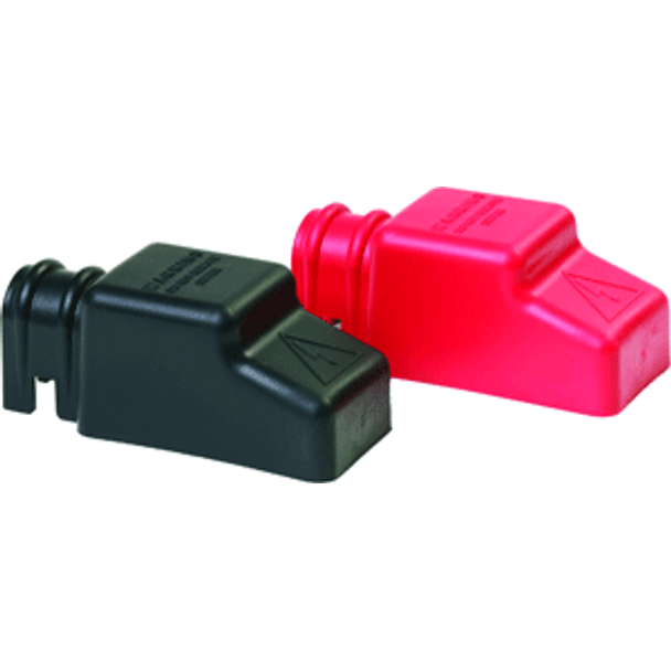 Blue Sea 4018 Square CableCap Insulators Pair Red\/Black  [4018]