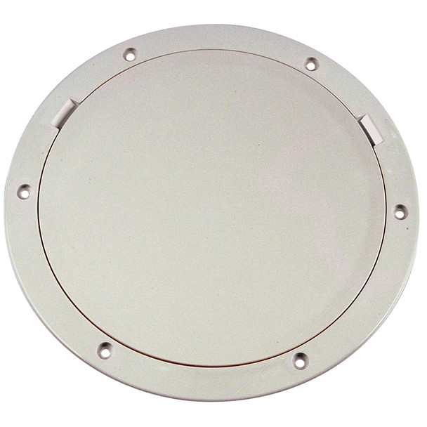 Beckson 8" Smooth Center Pry-Out Deck Plate - White  [DP81-W]