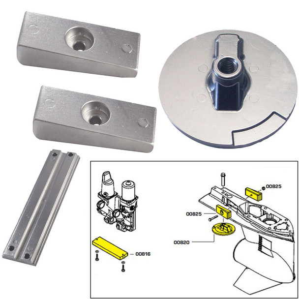 Tecnoseal Anode Kit w\/Hardware - Mercury Verado 4 - Magnesium  [20814MG]