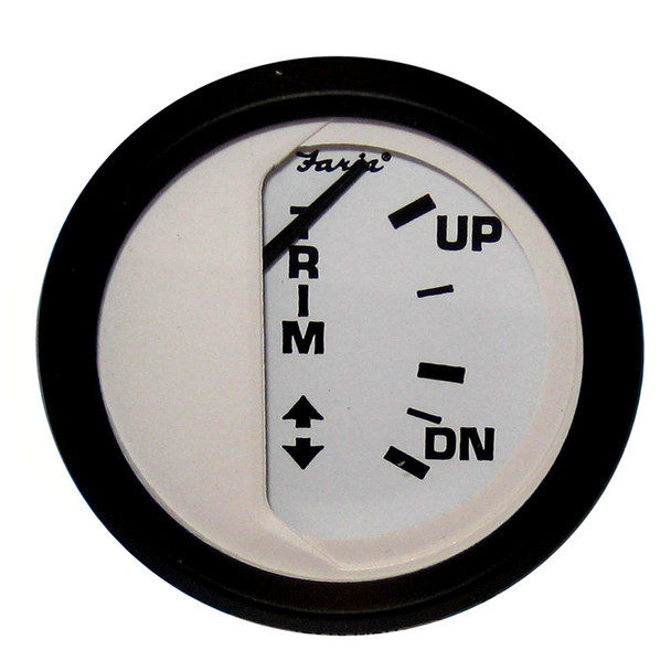 Faria Euro White 2" Trim Gauge (Mercury\/Mariner\/Mercruiser\/Volvo DP\/Yamaha-2001 and newer)  [12916]