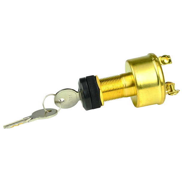 BEP 3-Position Brass Ignition Switch - OFF\/Ignition\/Start [1001606]