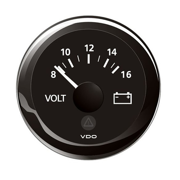 VDO Marine 2-1\/16" (52mm) ViewLine Voltmeter - 8-16V - Black Dial  Bezel [A2C59512545]