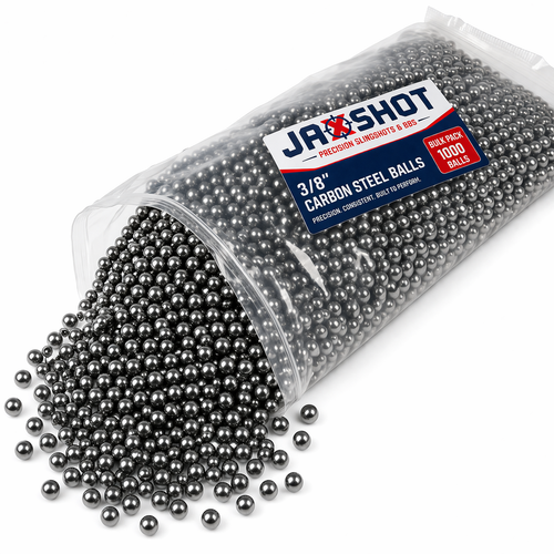 1,000 Count  - 3/8” Steel Shot Slingshot Ammo – Carbon Steel Balls