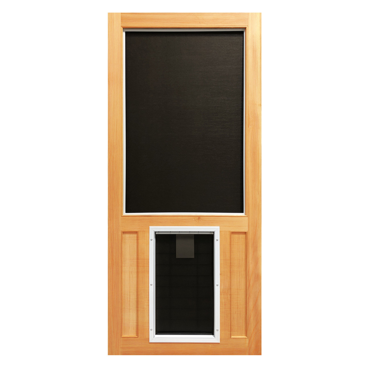 Wood Pet Screen Door: Select Series with Built-In Access