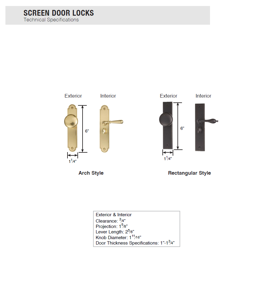Screen Doors That Lock – Summit Mortised Lockset | Screen Door Hardware