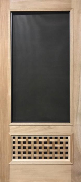 This screen door is shown in Mahogany.