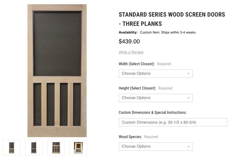 Custom Screen Doors Wood Screen Doors