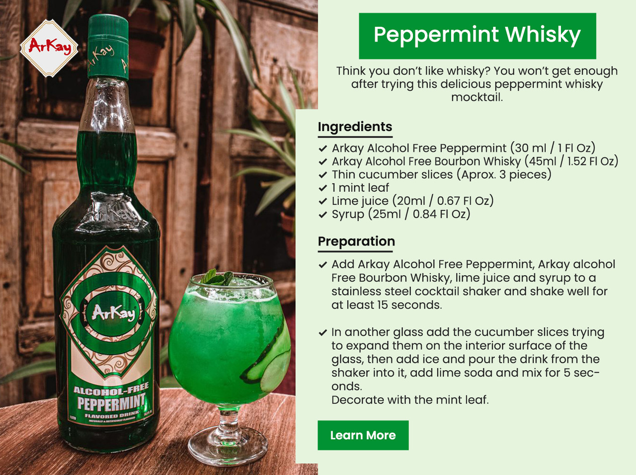 Non-Alcoholic Peppermint Mocktail