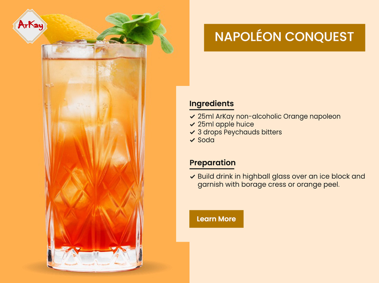 Arkay Non-Alcoholic Orange Napoleon