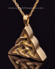 Remembrance Pendant Gold Plated Celtic Triangle Keepsake