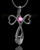 Black Plated and Pink Forever in My Heart Keepsake Jewelry