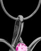 Black Plated and Pink Forever in My Heart Keepsake Jewelry