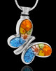 Stainless Plated Colorful Fly Away Butterfly Remembrance Keepsake