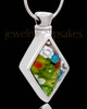 Silver Plated Natural Cremation Urn Pendant