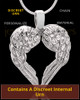 Winged Memories Sterling Silver Heart Cremation Pendant