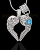 December Winged Memories' Sterling Silver Heart Cremation Pendant