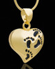 Gold Plated Journey to My Heart Cremation Urn Pendant