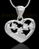 Silver Plated Lighthearted Pet Cremation Urn Pendant