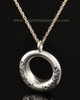 14k White Gold Playful Round Pendant