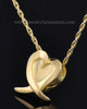 Gold Plated Wrap Around Heart Pendant