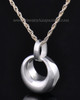 Sterling Silver Calming Round Urn Pendant