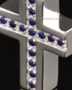 14k White Gold Royal Cross Cremation Necklace