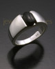 Ladies Silver Beguiling Black Onyx Cremation Ring