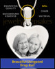 Stainless Steel Memories Heart-Shaped Photo Engraved Pendant
