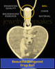 Photo Engraved Heart Pet Pendant Gold Plated over Stainless Steel