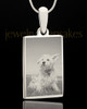 Photo Engraved Rectangle Pet Pendant Stainless Steel