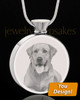 Photo Engraved Pet Cremation Pendant Round Stainless Steel