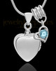 Sterling Silver Gentle Heart March Urn Pendant