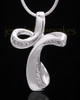 Sterling Silver Fluid Cross Keepsake Jewelry