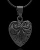 Black Plated Crowned Heart Keepsake Jewelry