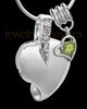 Sterling Silver August Weeping Heart Keepsake Jewelry