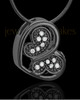 Black Plated Fluttering Heart Keepsake Jewelry