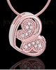 Rose Gold Plated Fluttering Heart Keepsake Jewelry