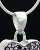 Silver Plated Trickling Heart Keepsake Jewelry