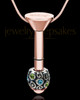 Rose Gold Stainless Millenium Cremation Pendant with Trusting Charm