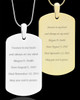 October Photo Engraved Stainless Steel Dog Tag Pendant With Chain