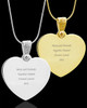 Gold-Plated over Stainless Photo Engraved Heart Pendant With Gemstones