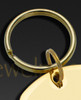 Memorial Jewelry Gold Plated over Stainless Rectangle Photo Engraved Keychain